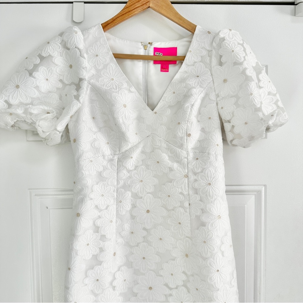 Lilly Pulitzer Citra Organza Puff Sleeve Floral Dress - Picture 3 of 6